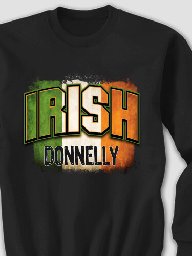 Irish Colors Black Adult Sweatshirt