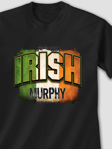 Irish Colors Black Adult T-Shirt