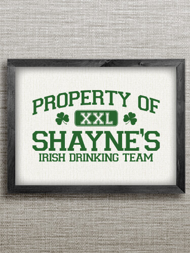 Irish Drinking Team Black Framed Wall Art 16.5 x 12.5