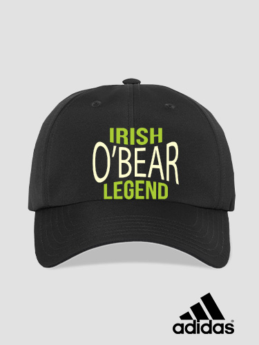 Irish Legend Black Embroidered Adidas Hat