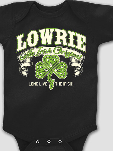 Irish Original Black Baby Bodysuit