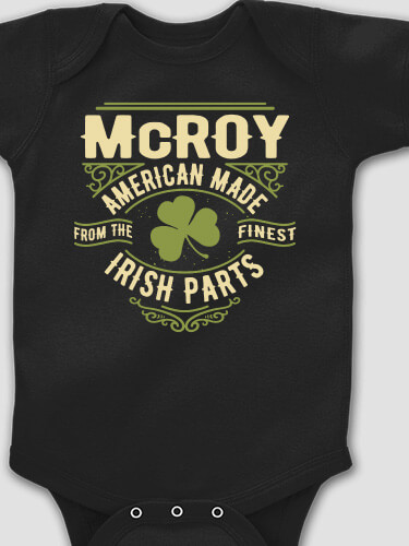 Irish Parts Black Baby Bodysuit