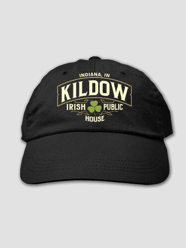 Irish Public House Black Embroidered Hat