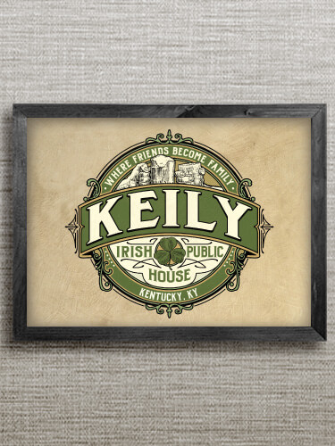 Irish Public House Black Framed Wall Art 16.5 x 12.5