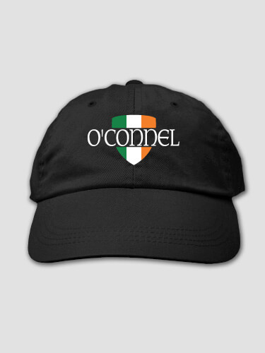 Irish Shield Black Embroidered Hat