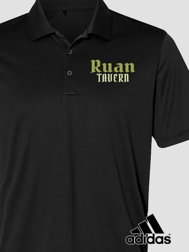 Irish Tavern Black Embroidered Adidas Polo Shirt