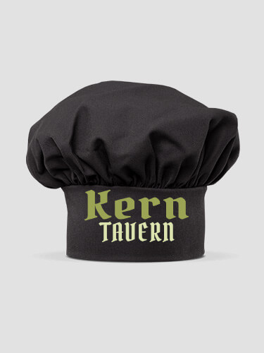 Irish Tavern Black Embroidered Chef Hat