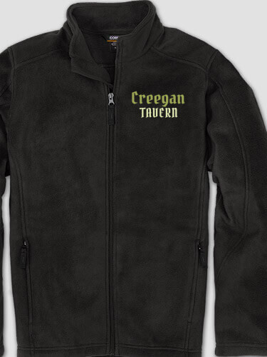 Black Irish Tavern Personalized embroidered-zippered-fleece-jacket 