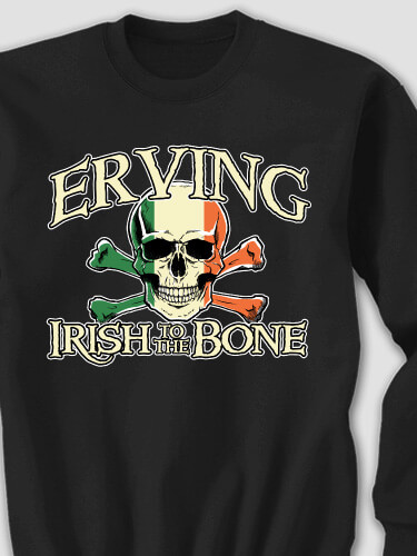 Irish to the Bone Black Adult Sweatshirt