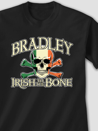 Irish to the Bone Black Adult T-Shirt
