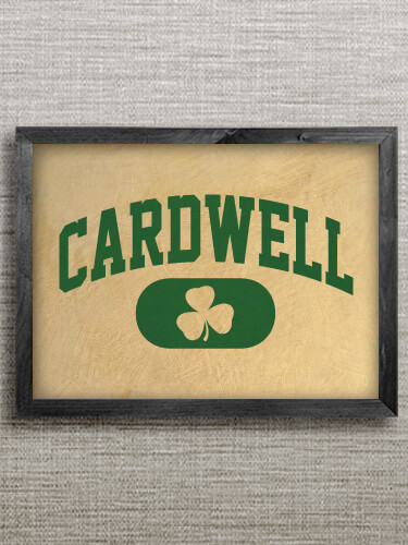 Irish Varsity Black Framed Wall Art 16.5 x 12.5