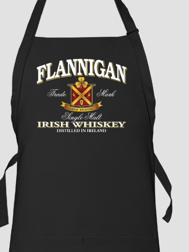 Irish Whiskey Black Apron