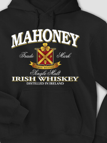 Irish Whiskey Black Adult Hooded Sweatshirt
