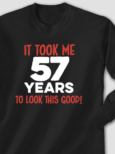 It Took Years Black Adult Long Sleeve