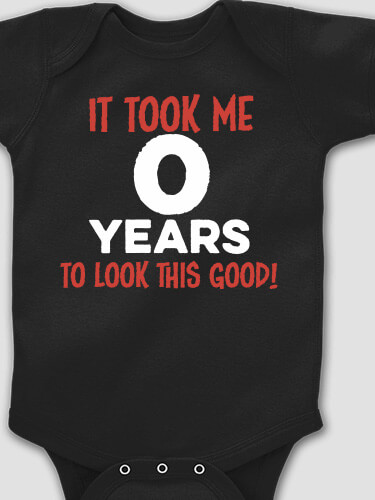 It Took Years Black Baby Bodysuit