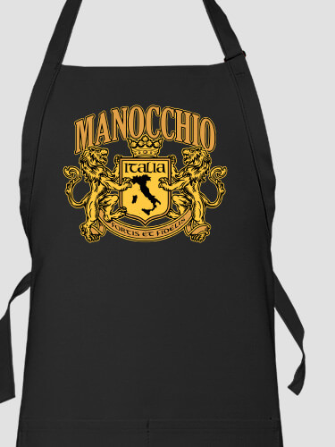 Italian Crest Black Apron