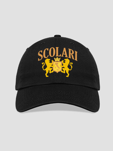 Italian Crest Black Embroidered Hat