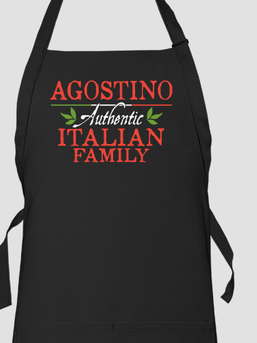 Italian Family Black Apron