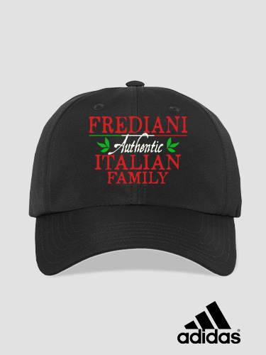 Italian Family Black Embroidered Adidas Hat