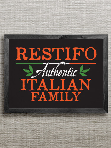 Italian Family Black Framed Wall Art 16.5 x 12.5