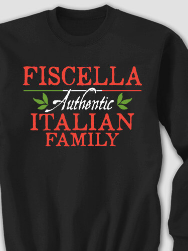 Italian Family Black Adult Sweatshirt