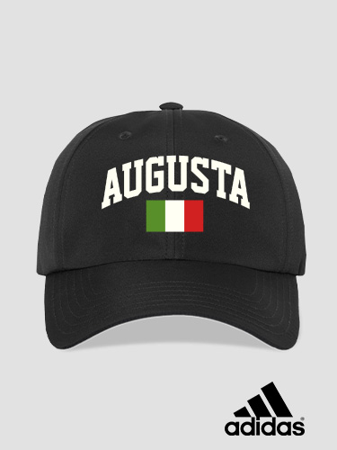 Italian Flag Varsity Black Embroidered Adidas Hat