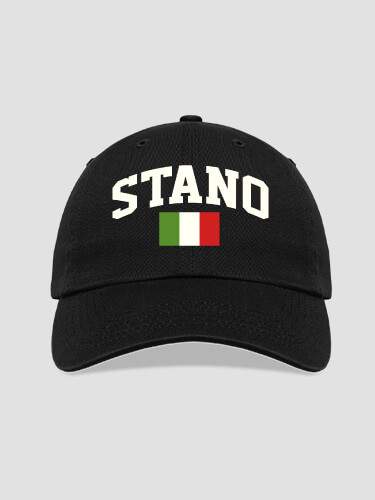 Italian Flag Varsity Black Embroidered Hat