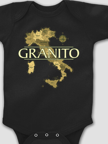 Italian Heritage Black Baby Bodysuit