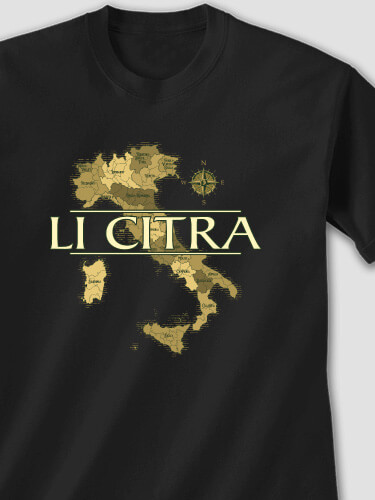 Italian Heritage Black Adult T-Shirt