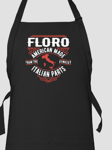 Italian Parts Black Apron