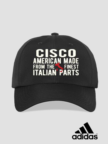 Italian Parts Black Embroidered Adidas Hat