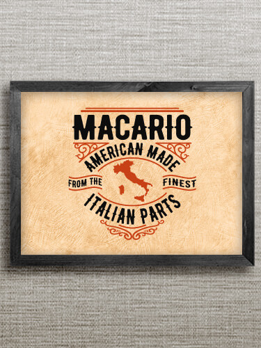 Italian Parts Black Framed Wall Art 16.5 x 12.5