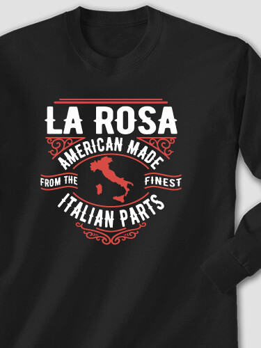 Italian Parts Black Adult Long Sleeve