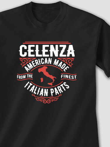 Italian Parts Black Adult T-Shirt