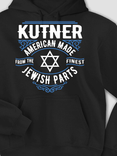 Jewish Parts Black Adult Hooded Sweatshirt