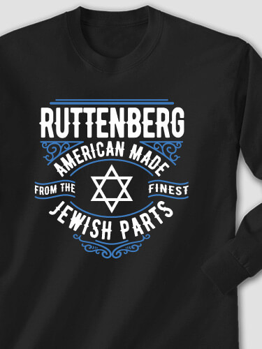 Jewish Parts Black Adult Long Sleeve