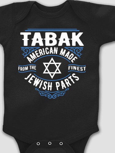 Jewish Parts Black Baby Bodysuit
