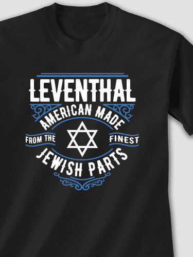 Jewish Parts Black Adult T-Shirt