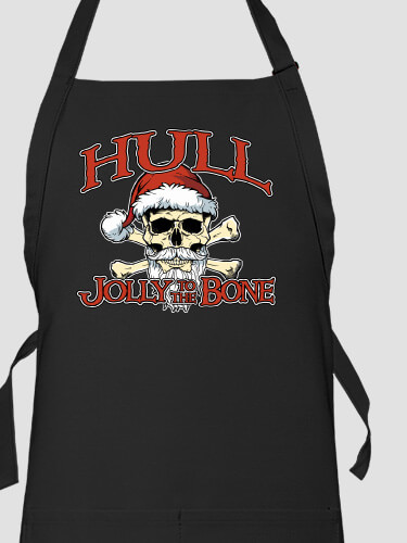 Jolly To The Bone Black Apron