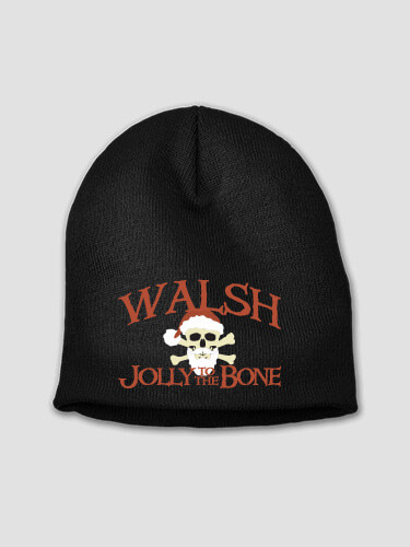 Black Jolly To The Bone Personalized embroidered-beanie 