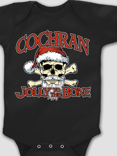 Jolly To The Bone Black Baby Bodysuit