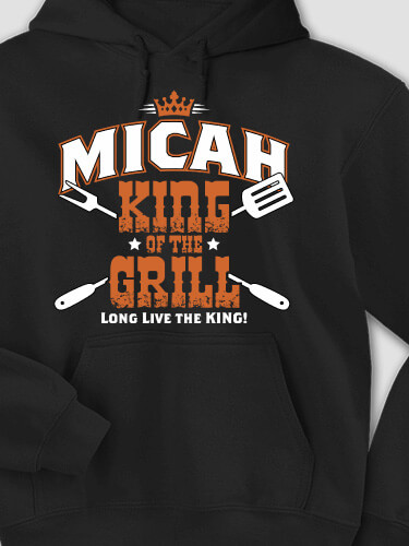 King of the Grill Black Adult Hooded Sweatshirt