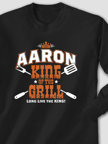 King of the Grill Black Adult Long Sleeve