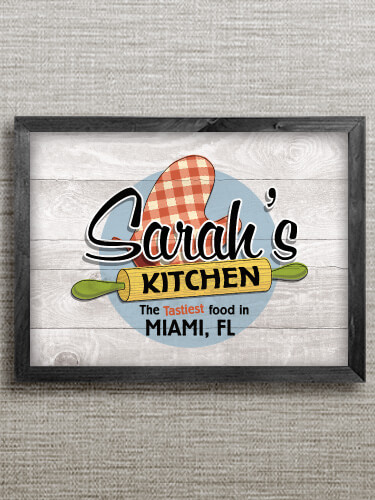 Kitchen Black Framed Wall Art 16.5 x 12.5