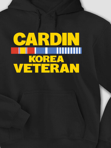 Korea Veteran Black Adult Hooded Sweatshirt