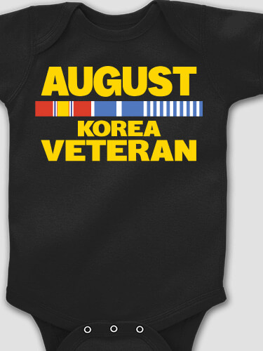 Korea Veteran Black Baby Bodysuit