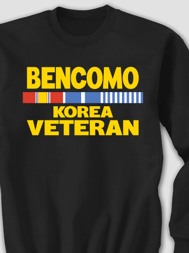 Korea Veteran Black Adult Sweatshirt