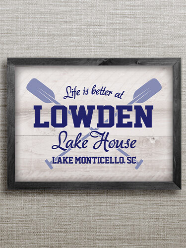 Lake House Black Framed Wall Art 16.5 x 12.5