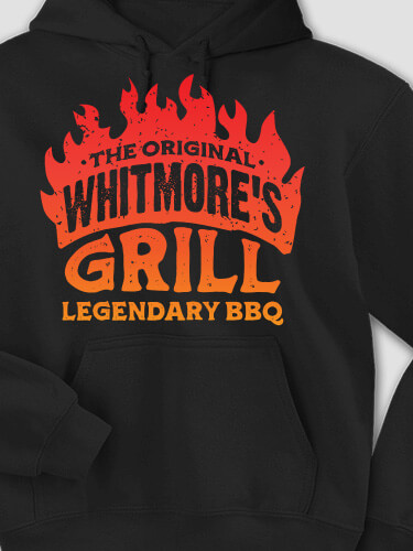 Legendary BBQ Black Adult Hooded Sweatshirt