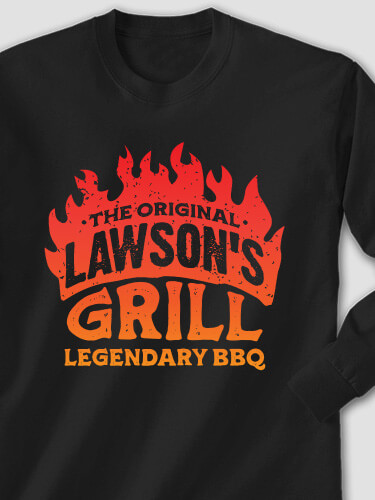 Legendary BBQ Black Adult Long Sleeve
